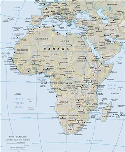 What companies sell large maps of Ghana, Africa?