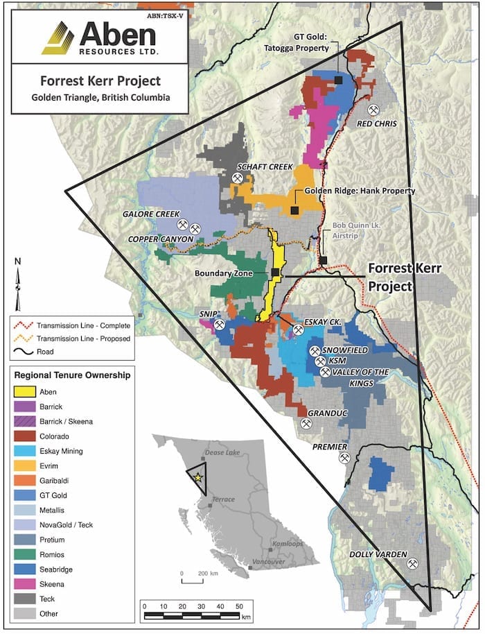 Aben Resources Forrest Kerr Project Map