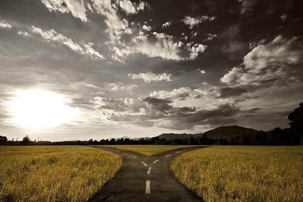a fork in the road