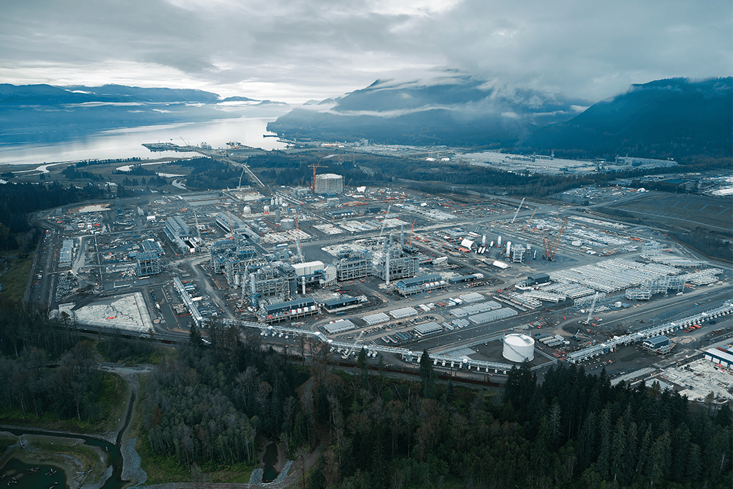 A gas export terminal begins to take shape in Northern BC.