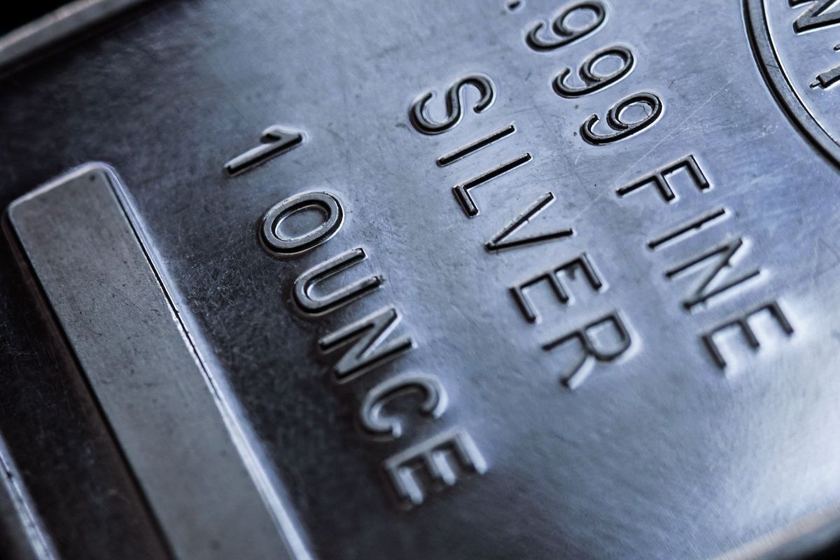 A one ounce silver bar.