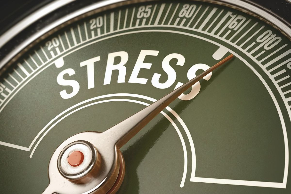 A scale pointing to "stress."