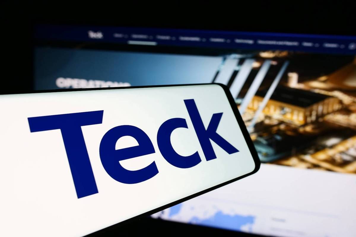 A white rectangle with blue text reads: Teck, over a blurred industrial website background.