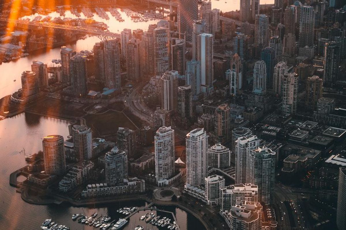 aerial view of vancouver