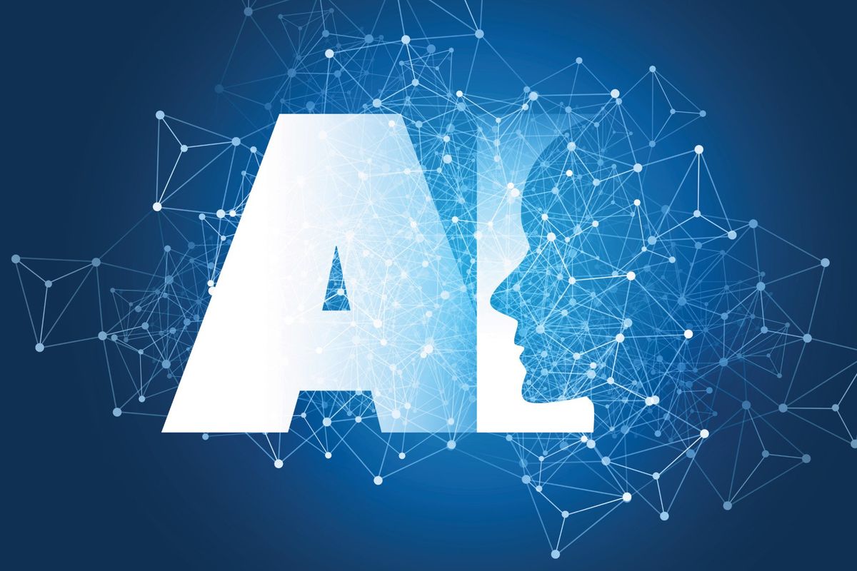 ai acronym with face superimposed