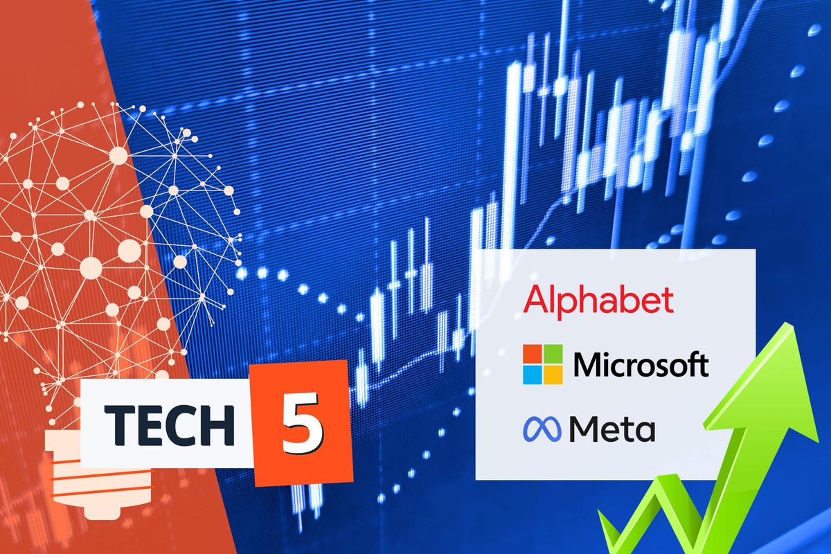 alphabet, microsoft and meta logos