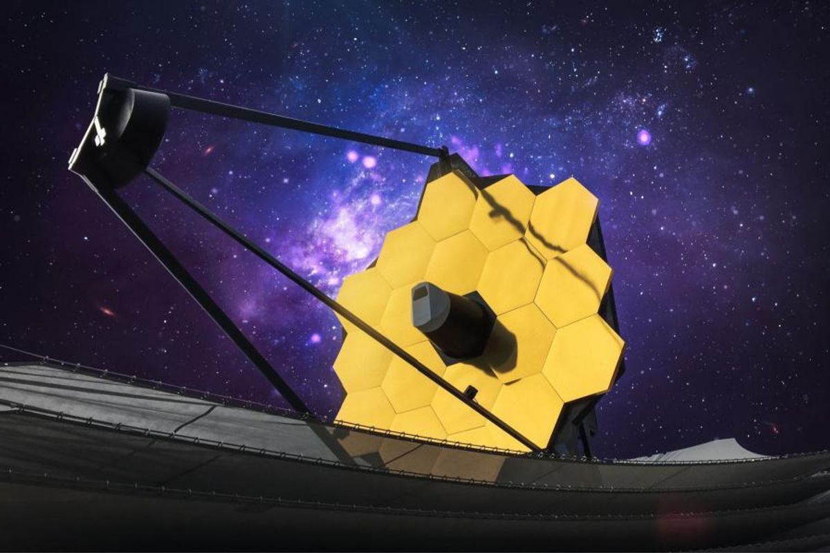 an artist's rendering of the James Webb space telescope