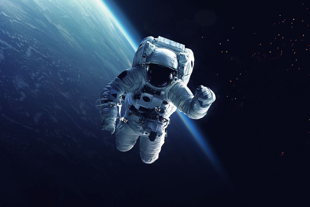 An astronaut in space.