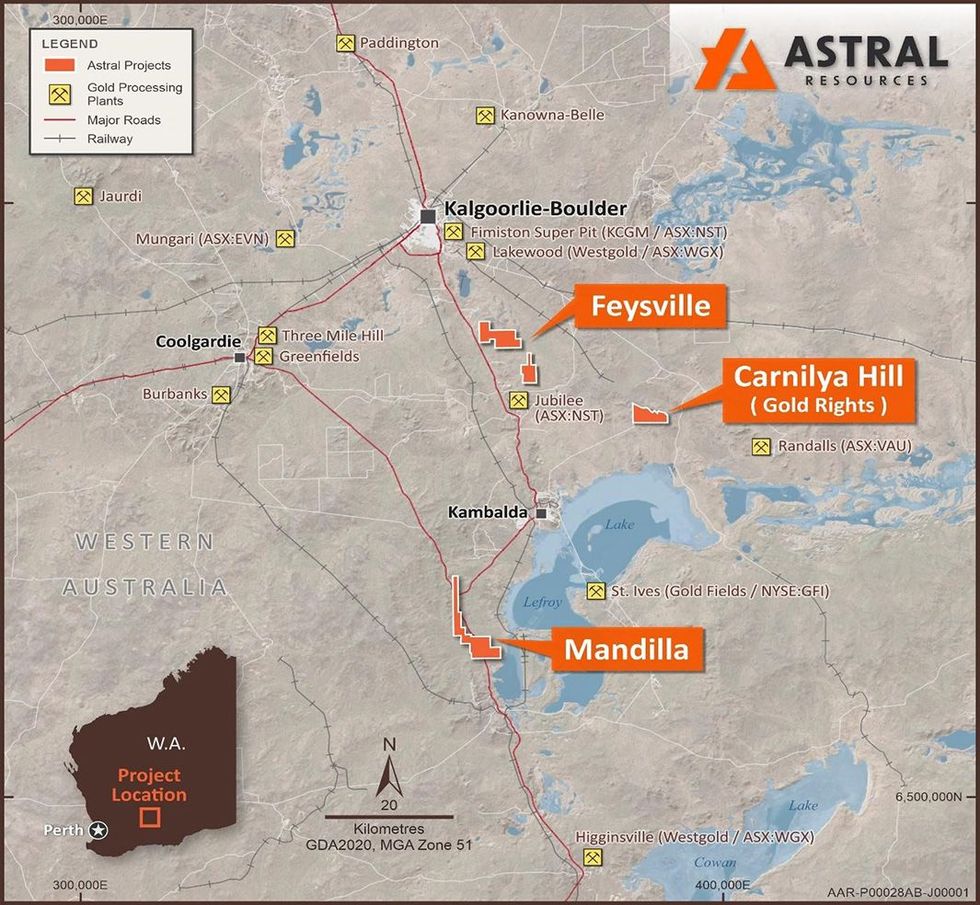 Astral Resources project locations