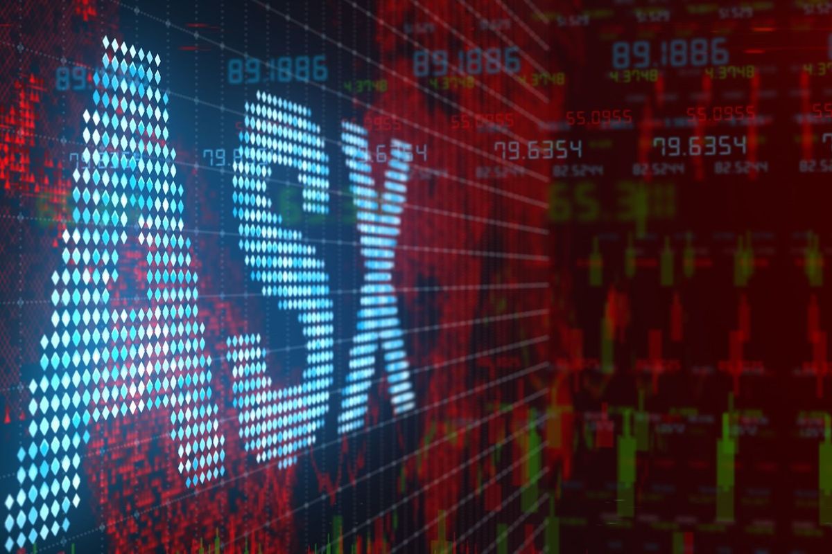 "ASX" written on stock screen.