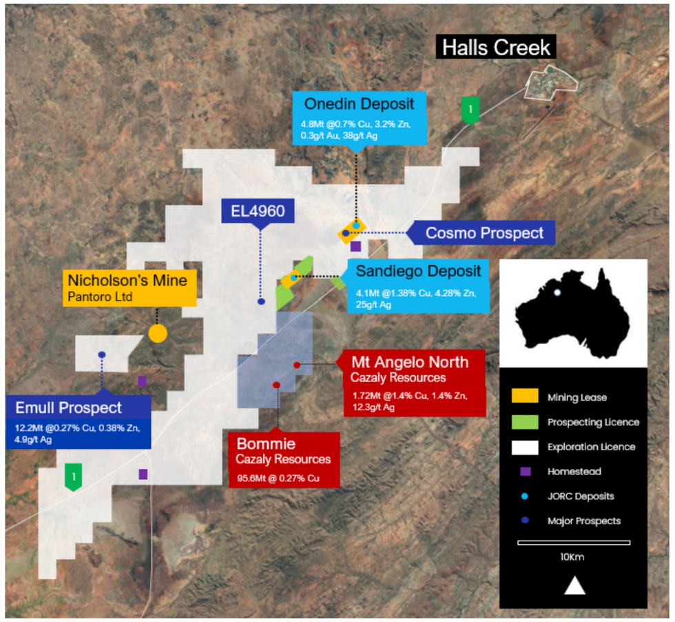 AuKing Mining's Koongie Park and neighboring project holdings