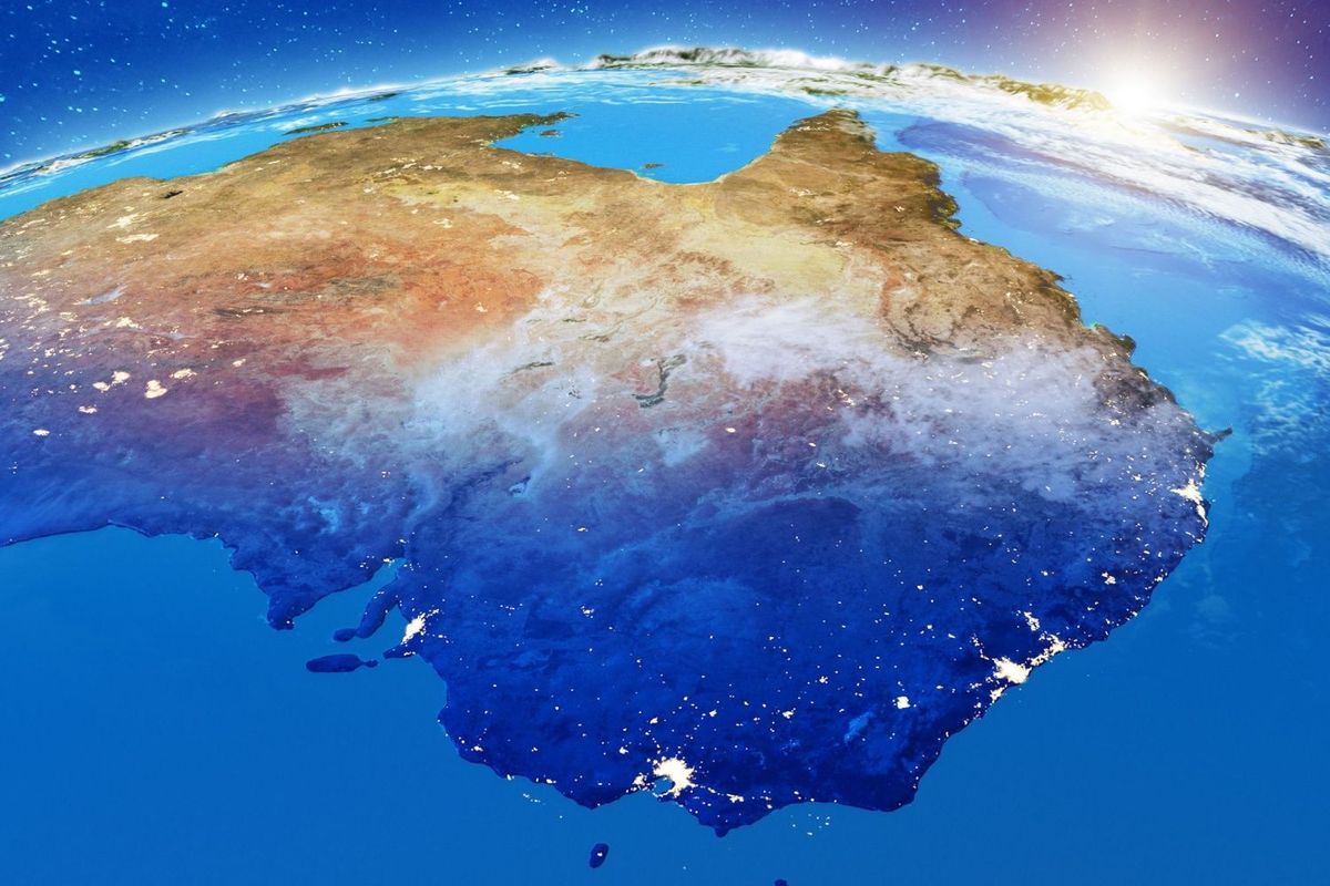 Australia from above.