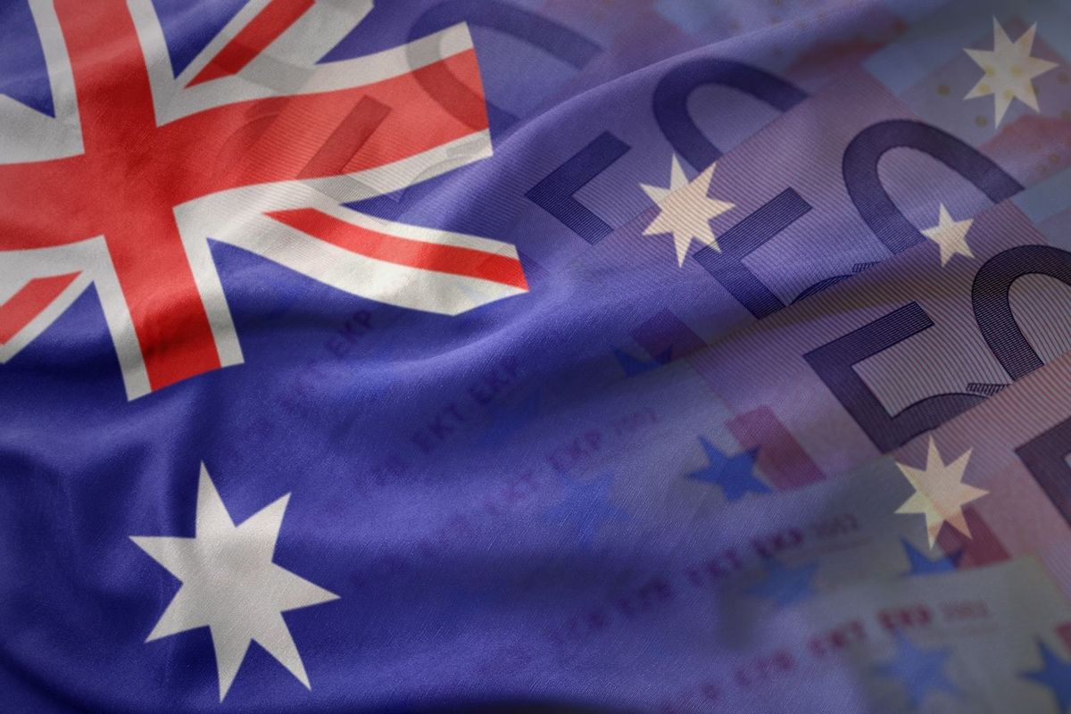 Australian flag and money.