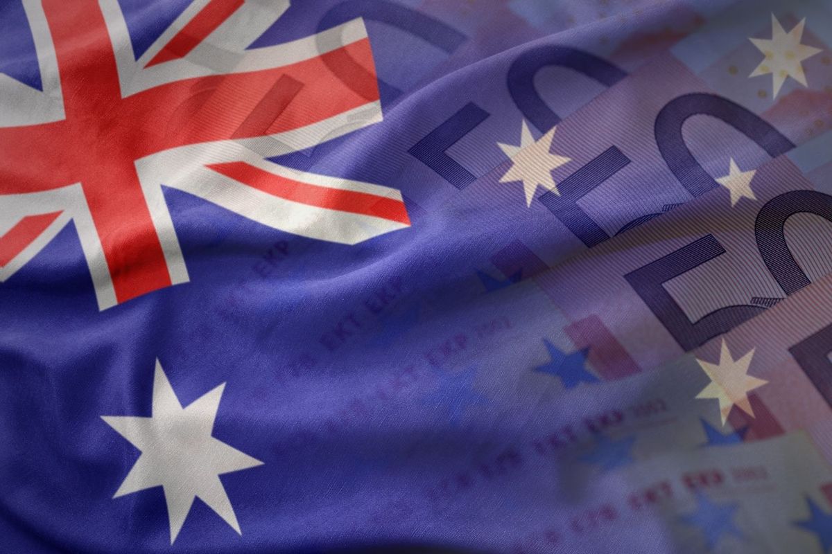 Australian flag and money.