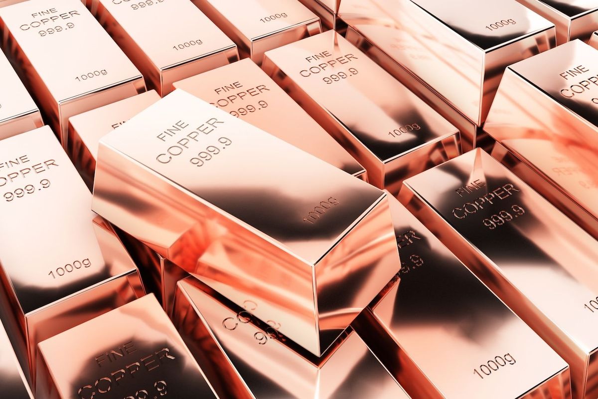 Bars of copper.