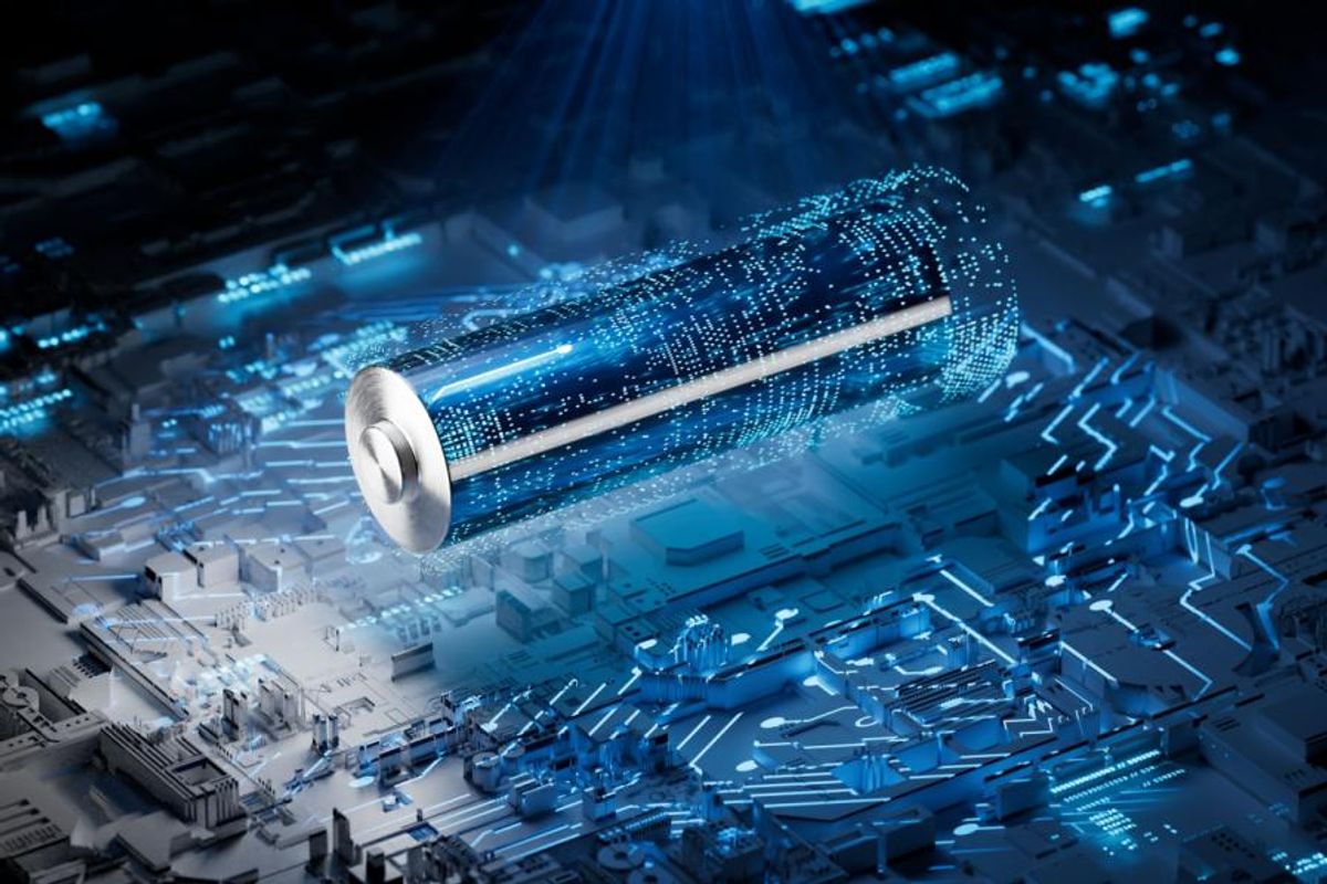 battery surrounded by circuit board