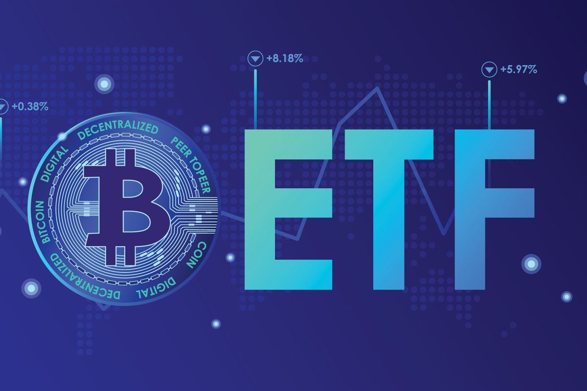 bitcoin with the word "etf"