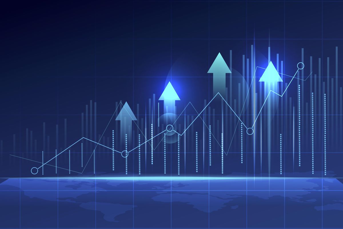 blue arrows pointing up