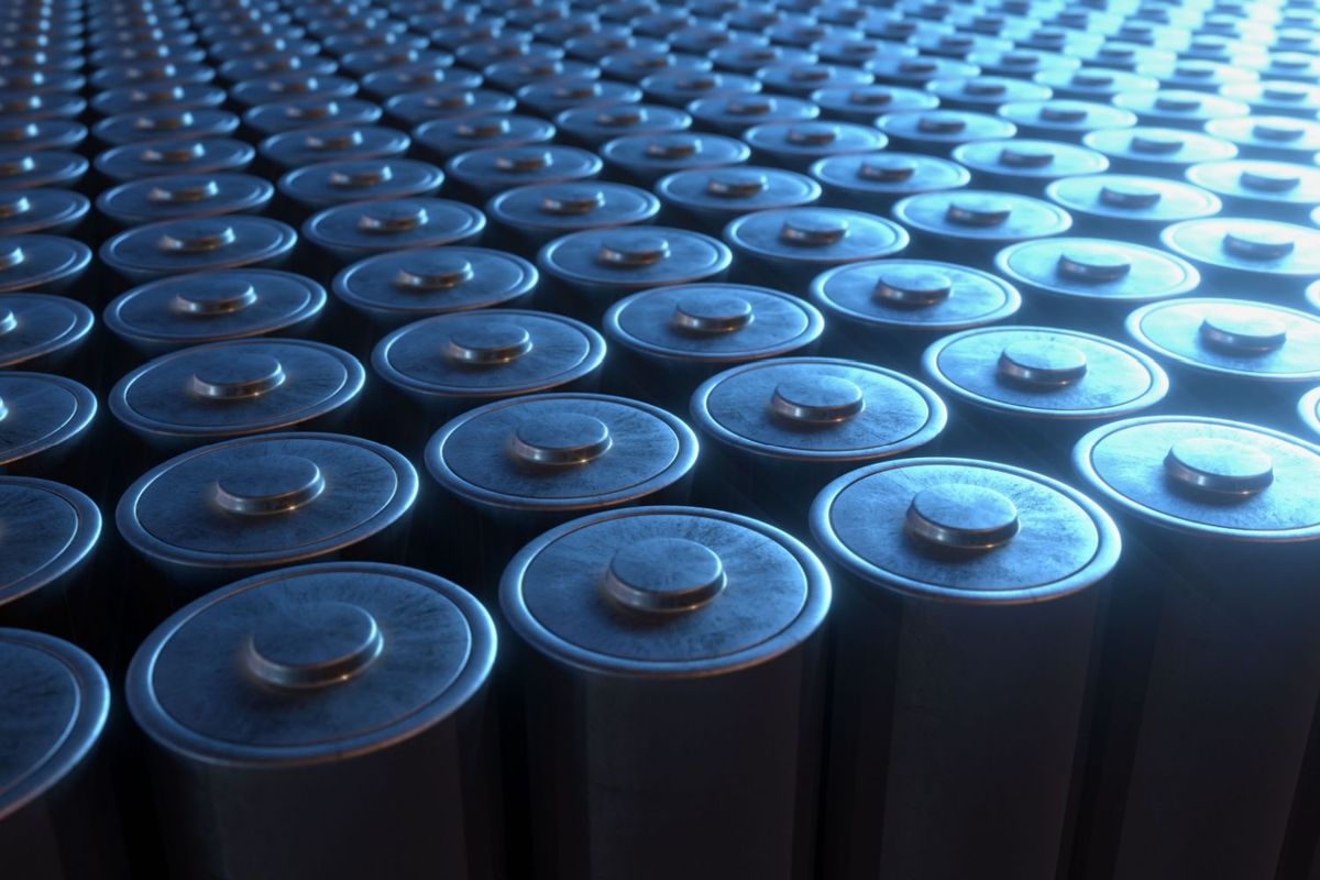 Blue batteries.