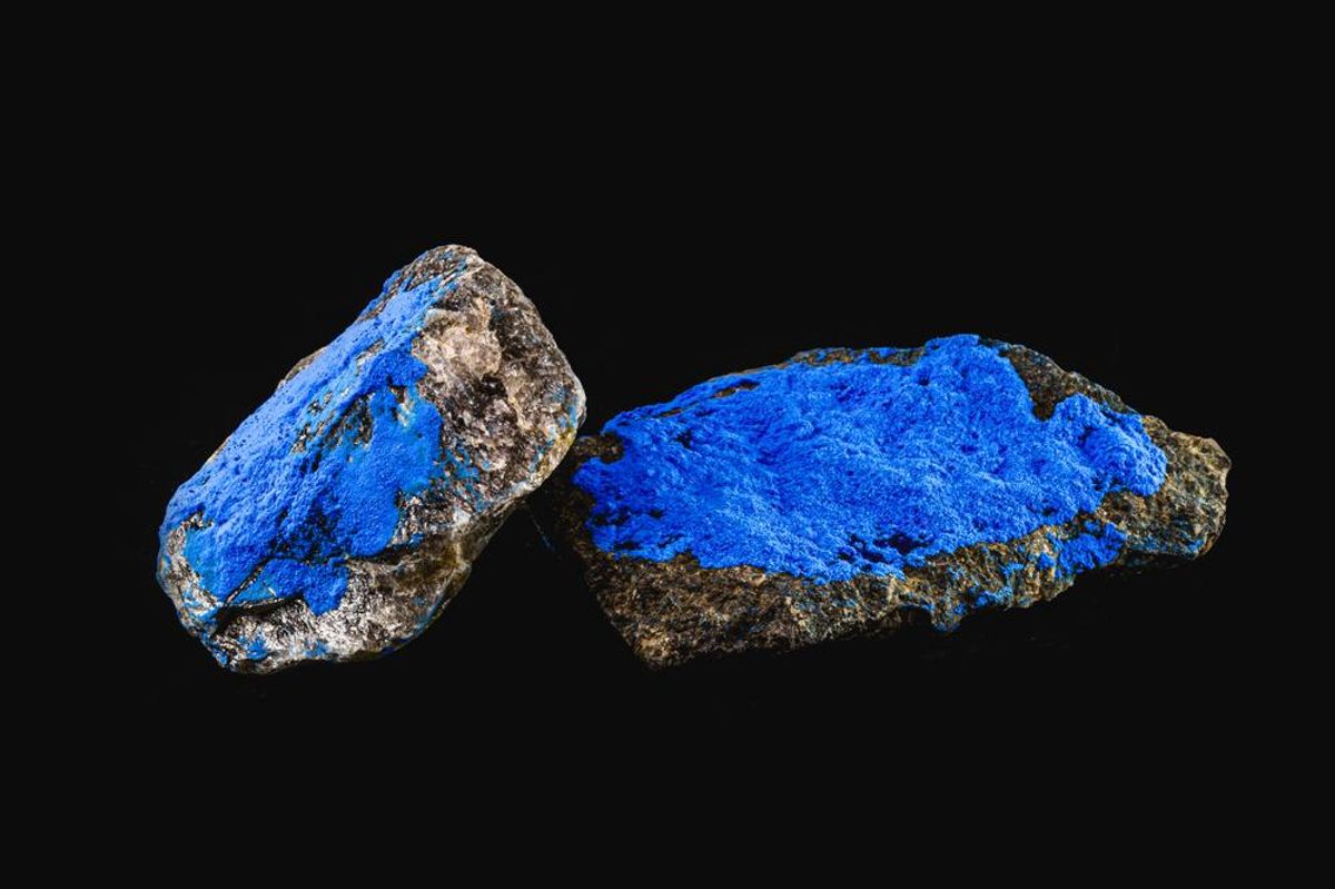 Blue cobalt rocks.
