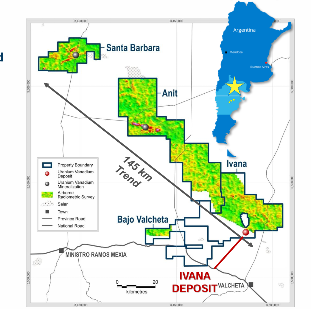 Blue Sky Uranium's \u200bAmarillo Grande Project