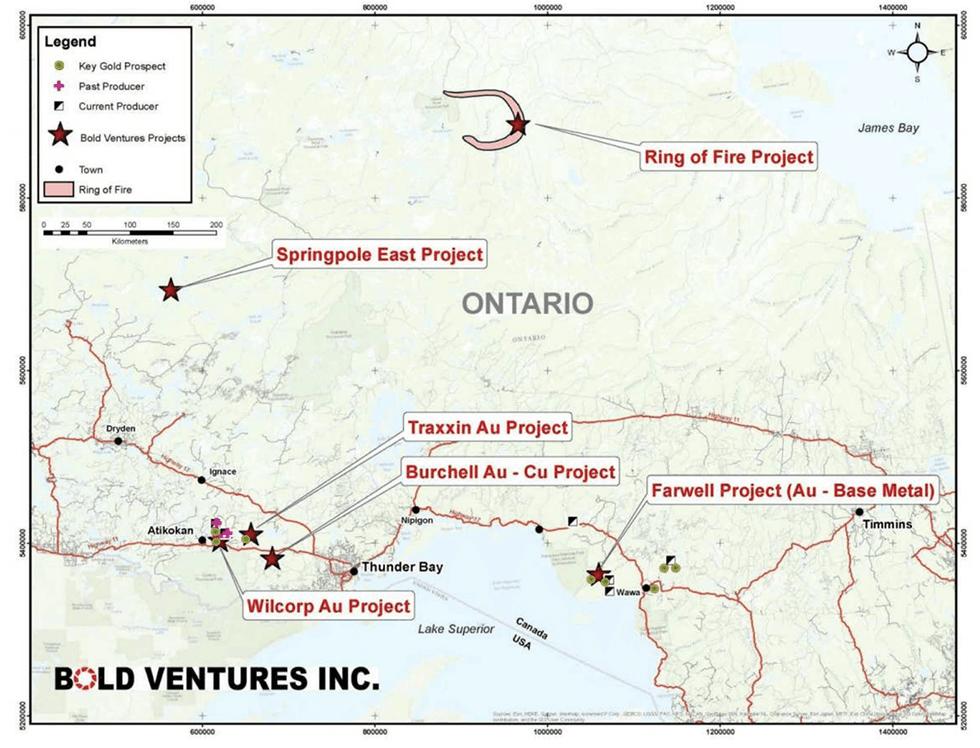 Bold Ventures project locations