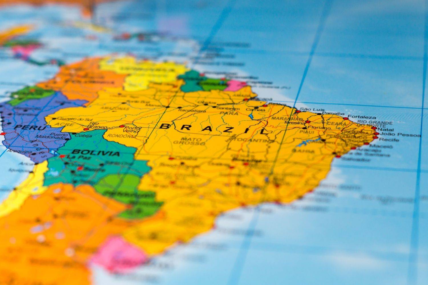 Brazil on map.