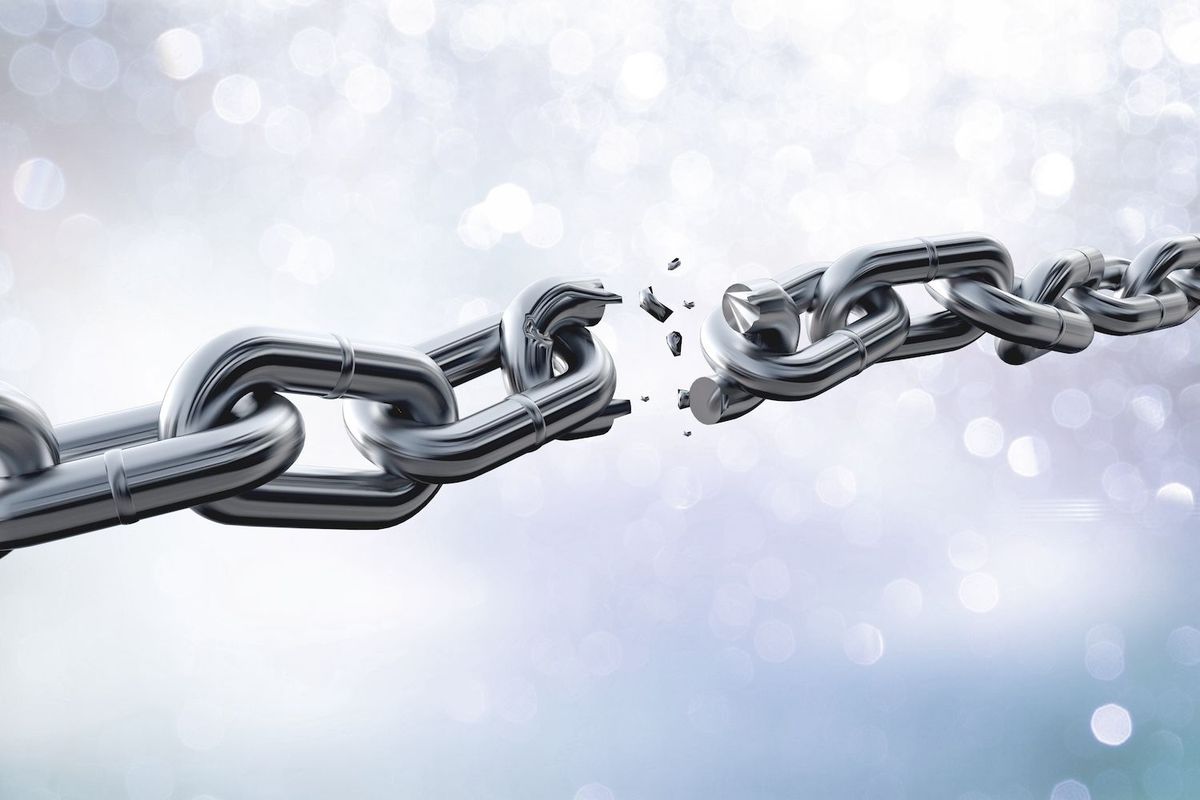 Broken chain.