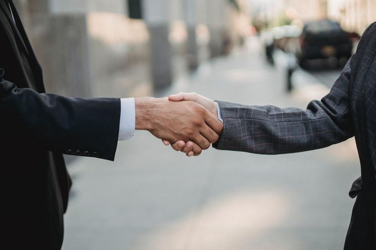 businessmen shaking hands