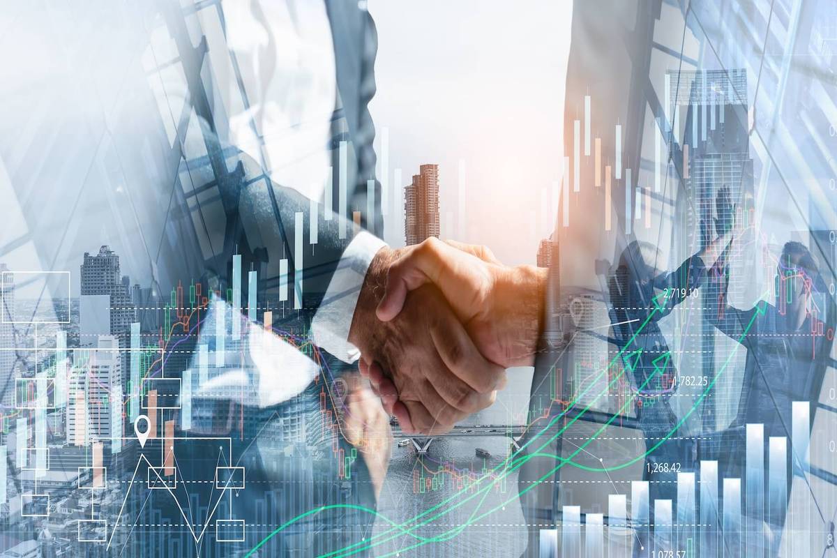 Businessmen shaking hands.