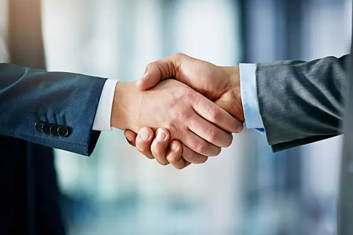 Businessmen shaking hands.