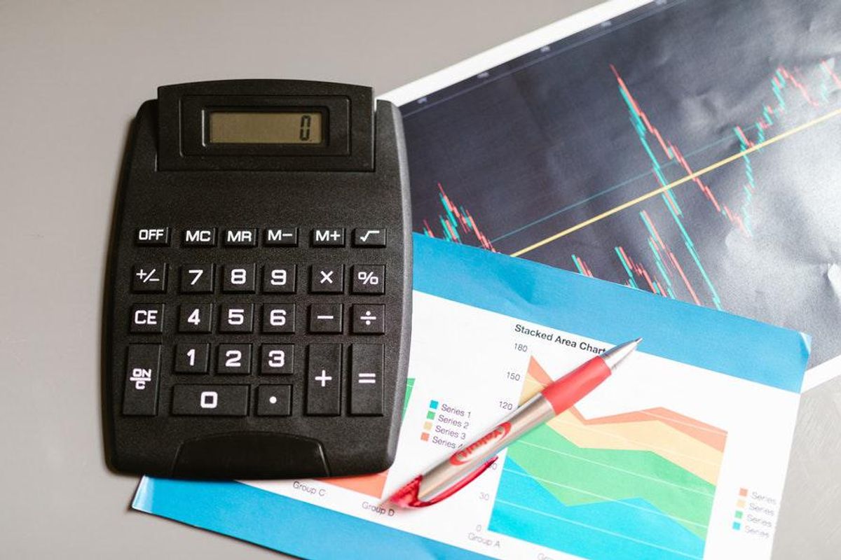 calculator and financial documents