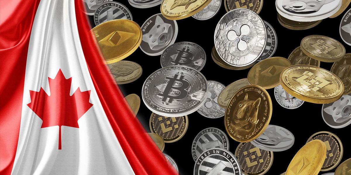 Cryptocurrency and Canadian Flag