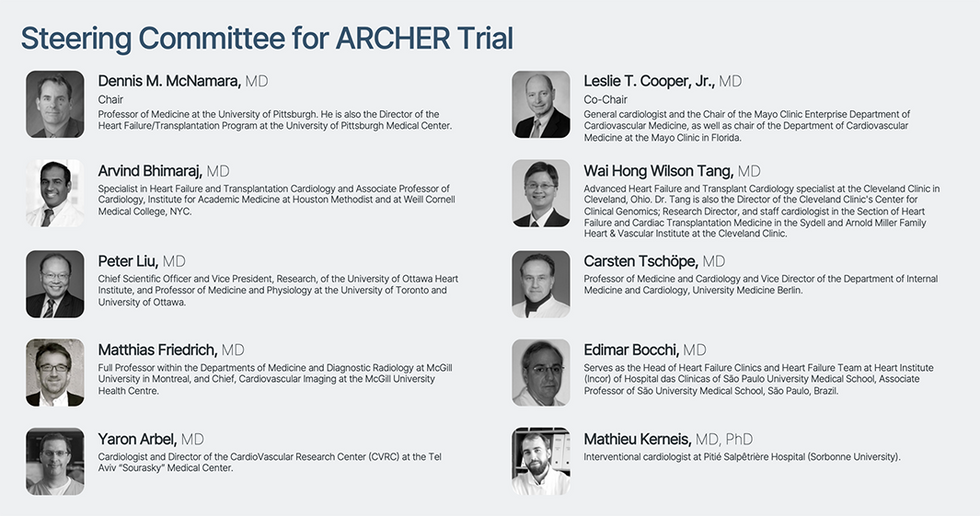 Cardiol Therapeutics' Steering Committee for ARCHER Trial