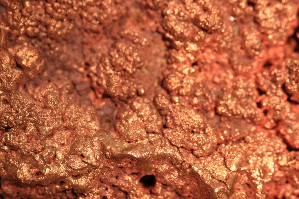 Closeup of copper.