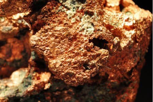 closeup photo of copper ore