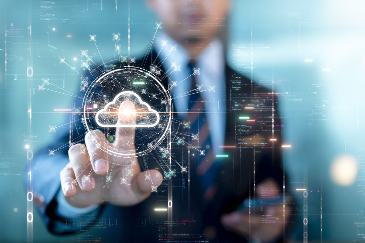 Cloud computing technology concept.