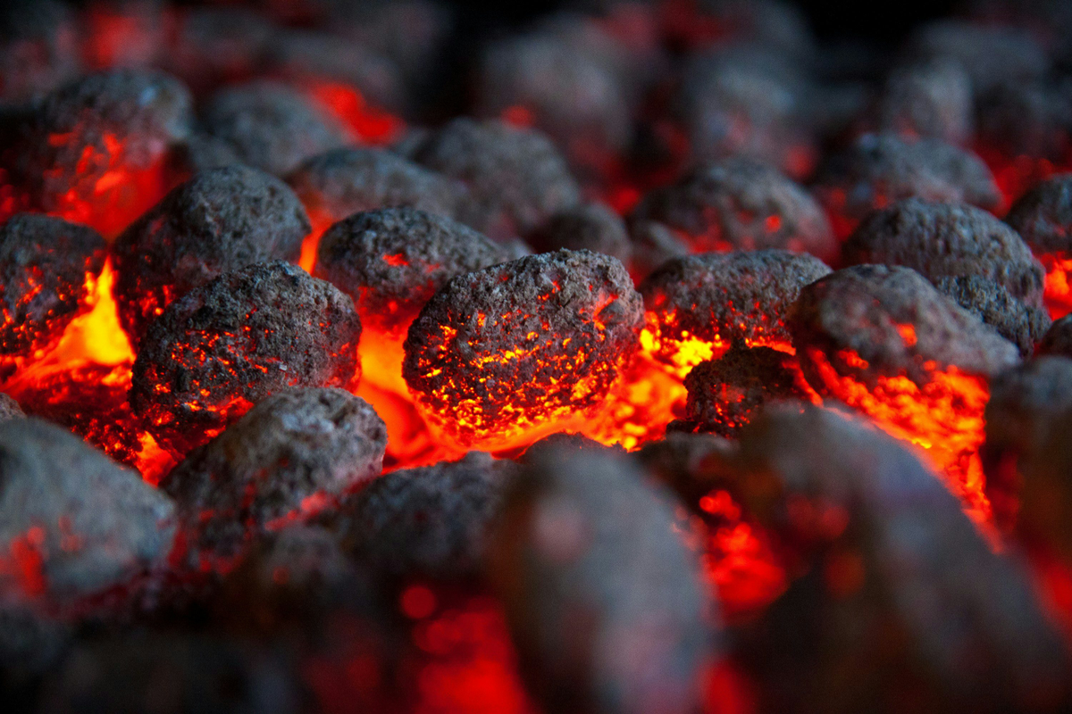 Coal burning.