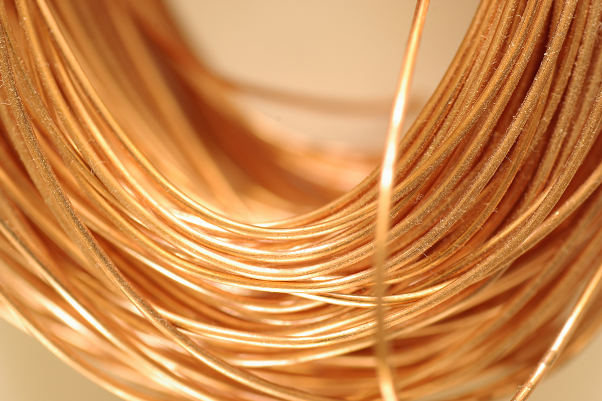Coil of copper wire.