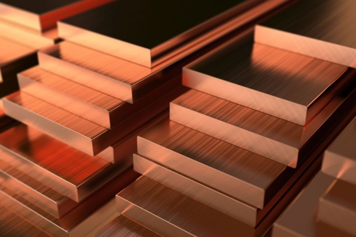Copper bars.