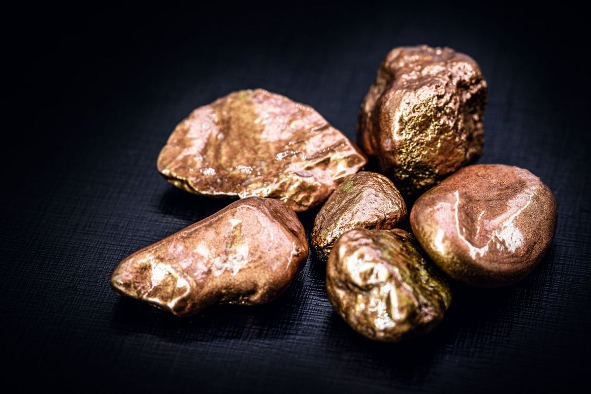 Copper nuggets.