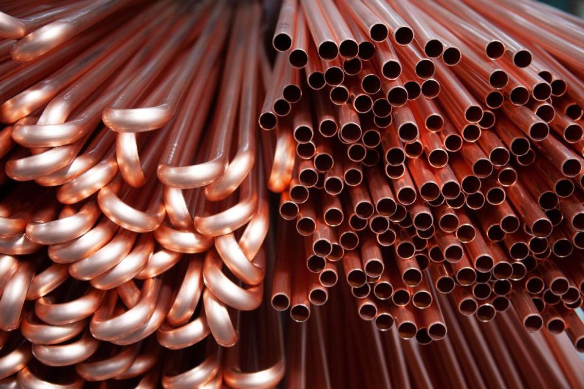 copper pipes and wire