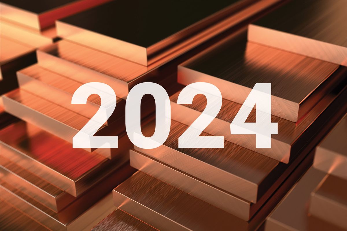 Copper sheets with 2024 overlay.