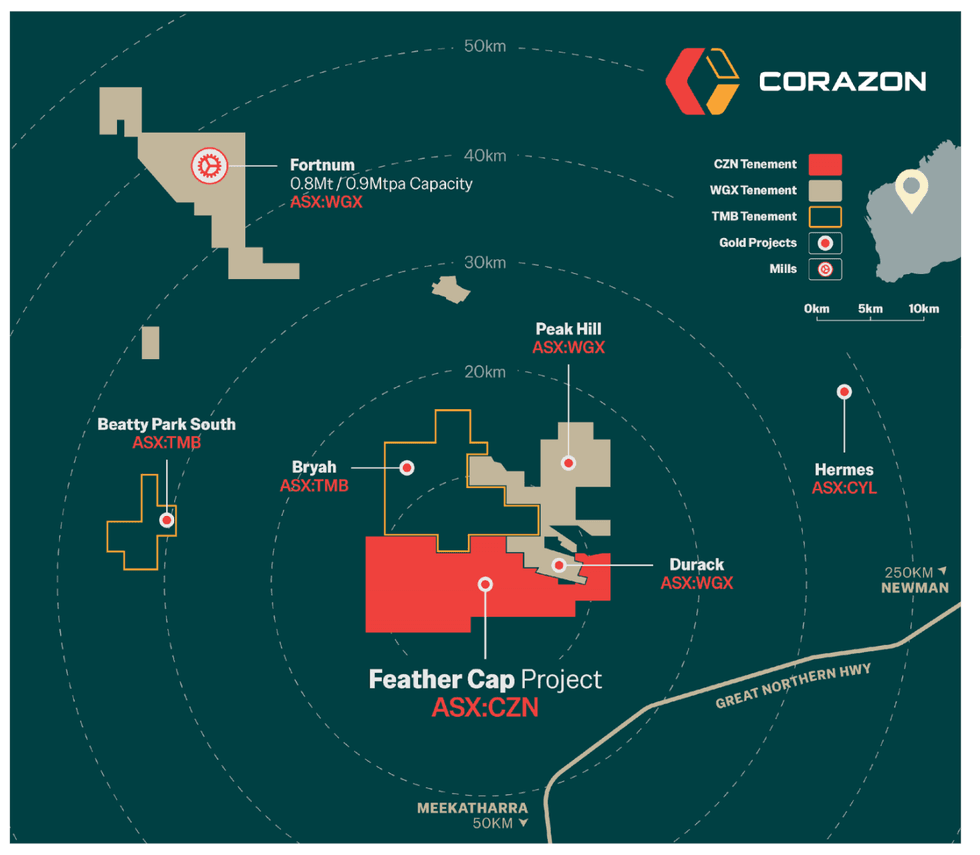 Corazon Mining's Feather Cap project
