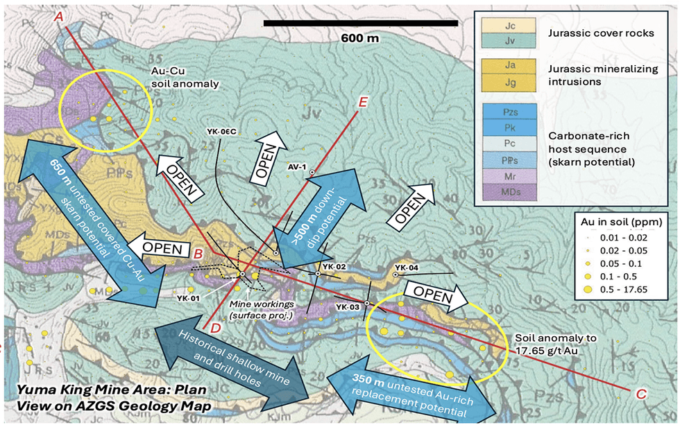 Corcel Exploration Yuma King Mine Area: Plan