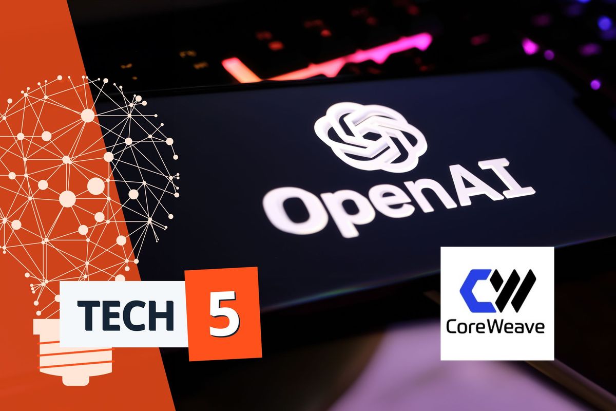 CoreWeave and OpenAI logos.