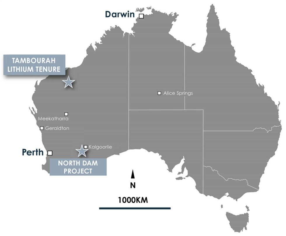 CuFe Limited's Tambourah Lithium Tenure and North Dam Project