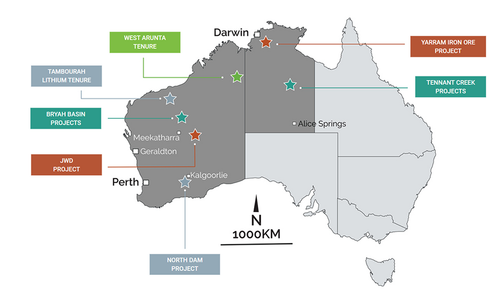 CuFe project locations