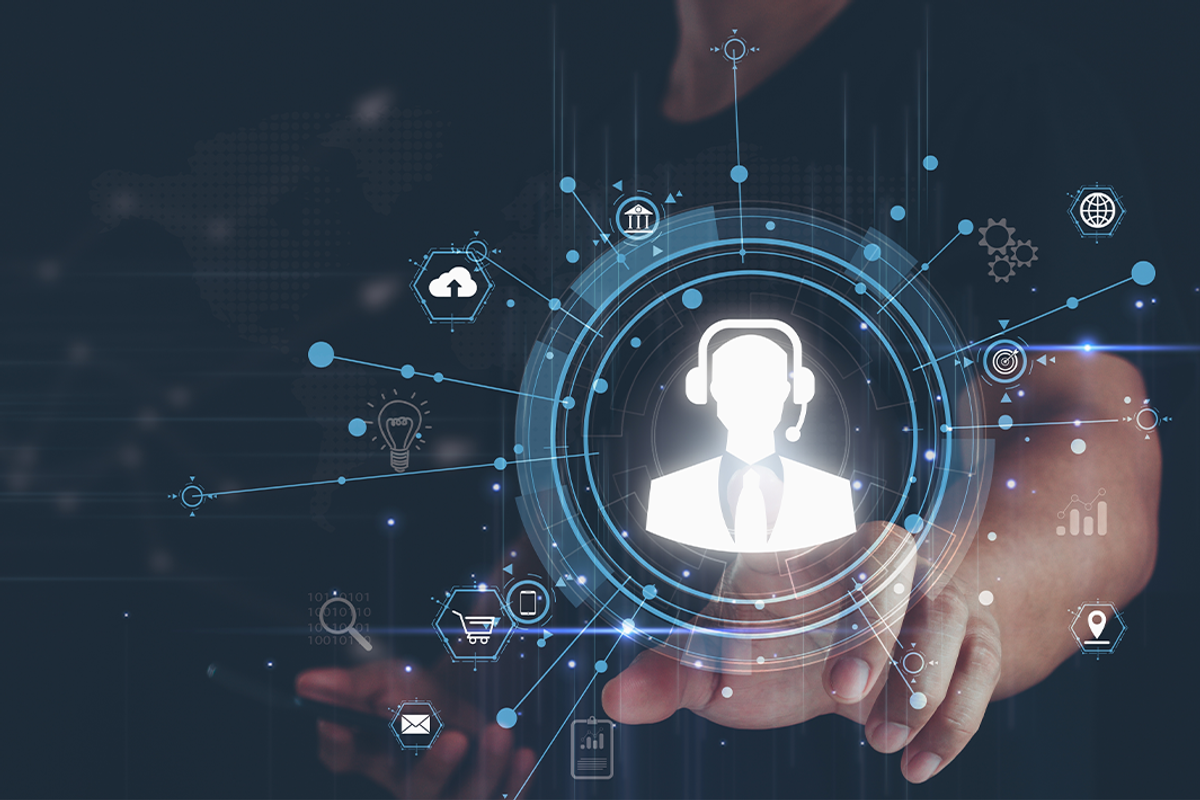 Customer support visualization.