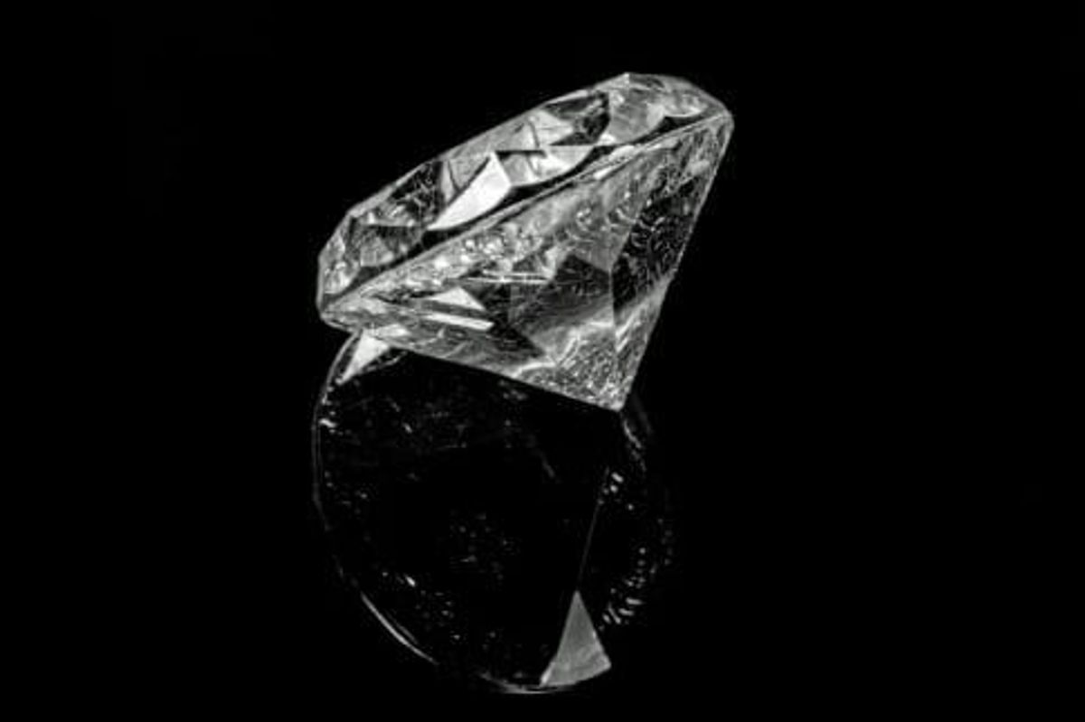 diamond against black backdrop